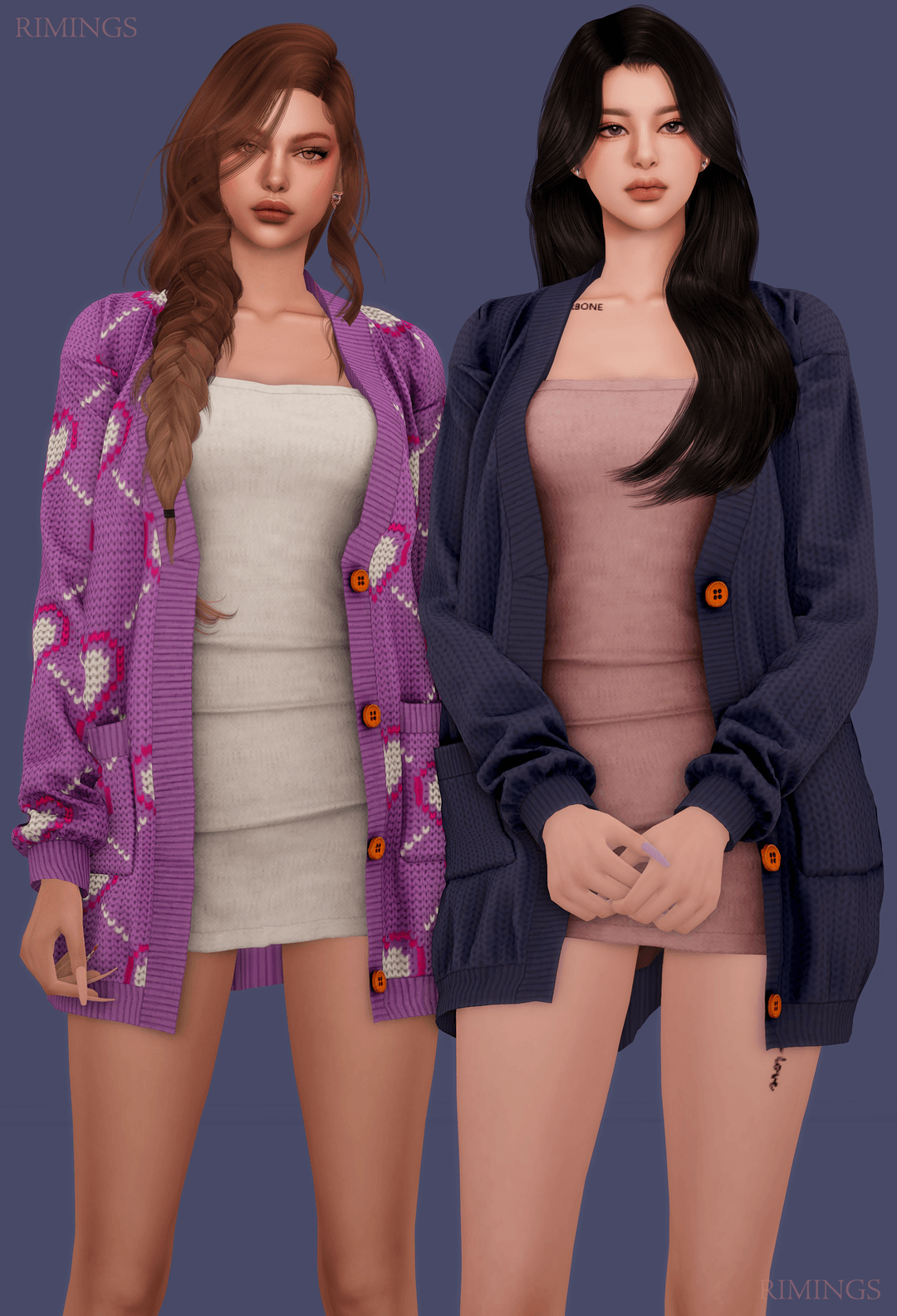 Галерея мода Платье с кардиганом Long Knit Cardigan & Mini Knit Dress #2
